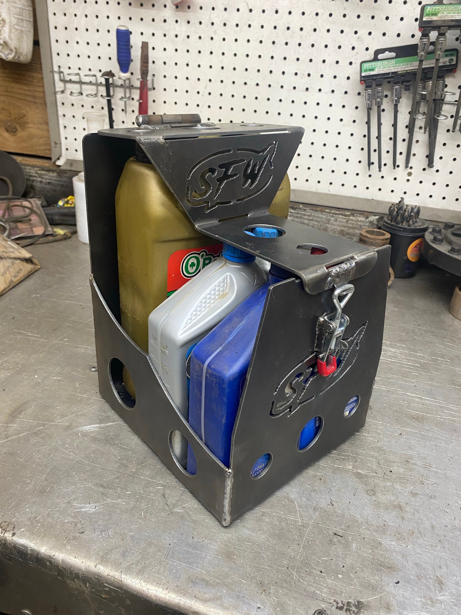 Oil storage rack 1 gallon and 4 quart – Sinister Fab Worx
