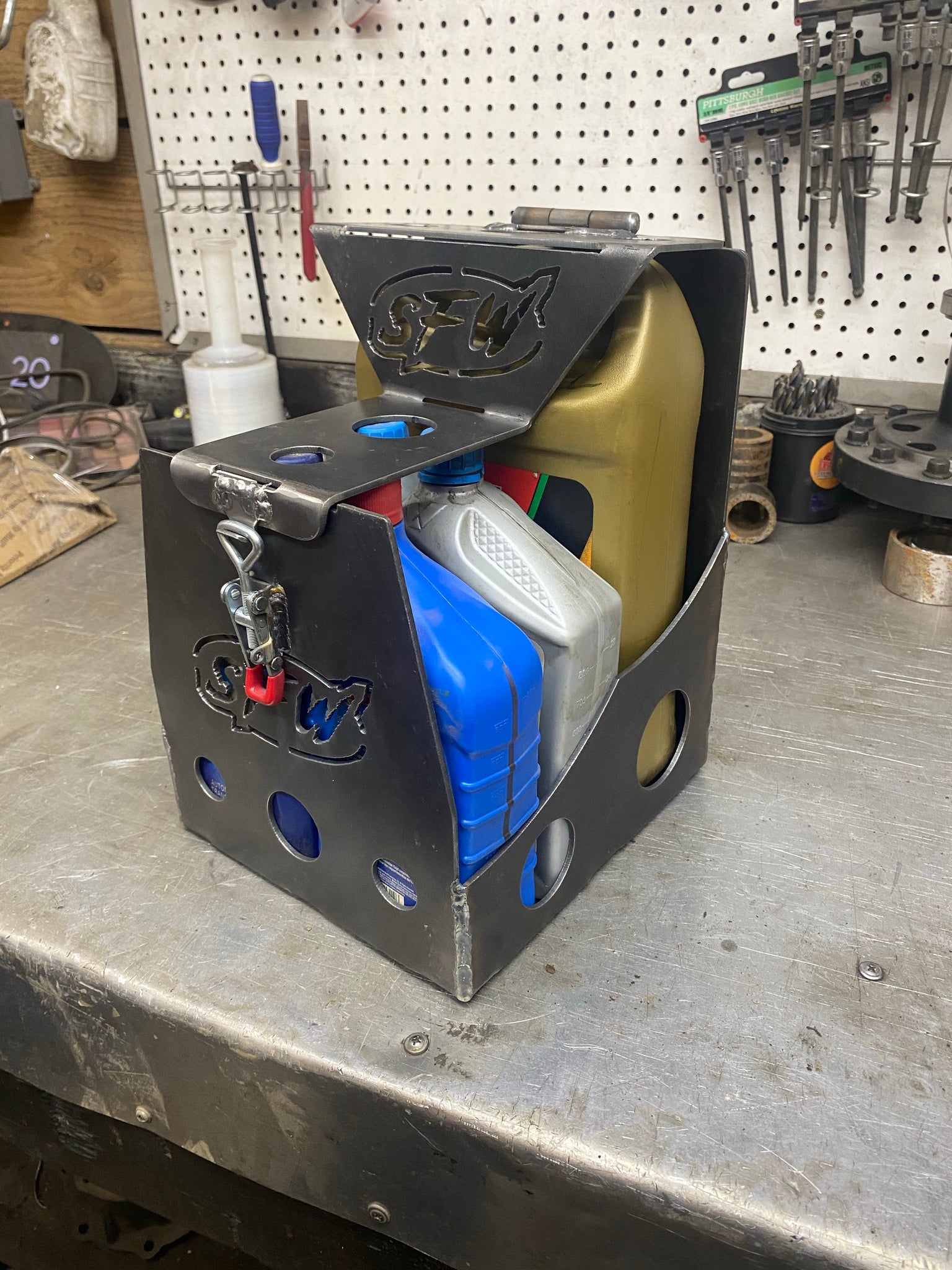 Oil storage rack 1 gallon and 4 quart – Sinister Fab Worx